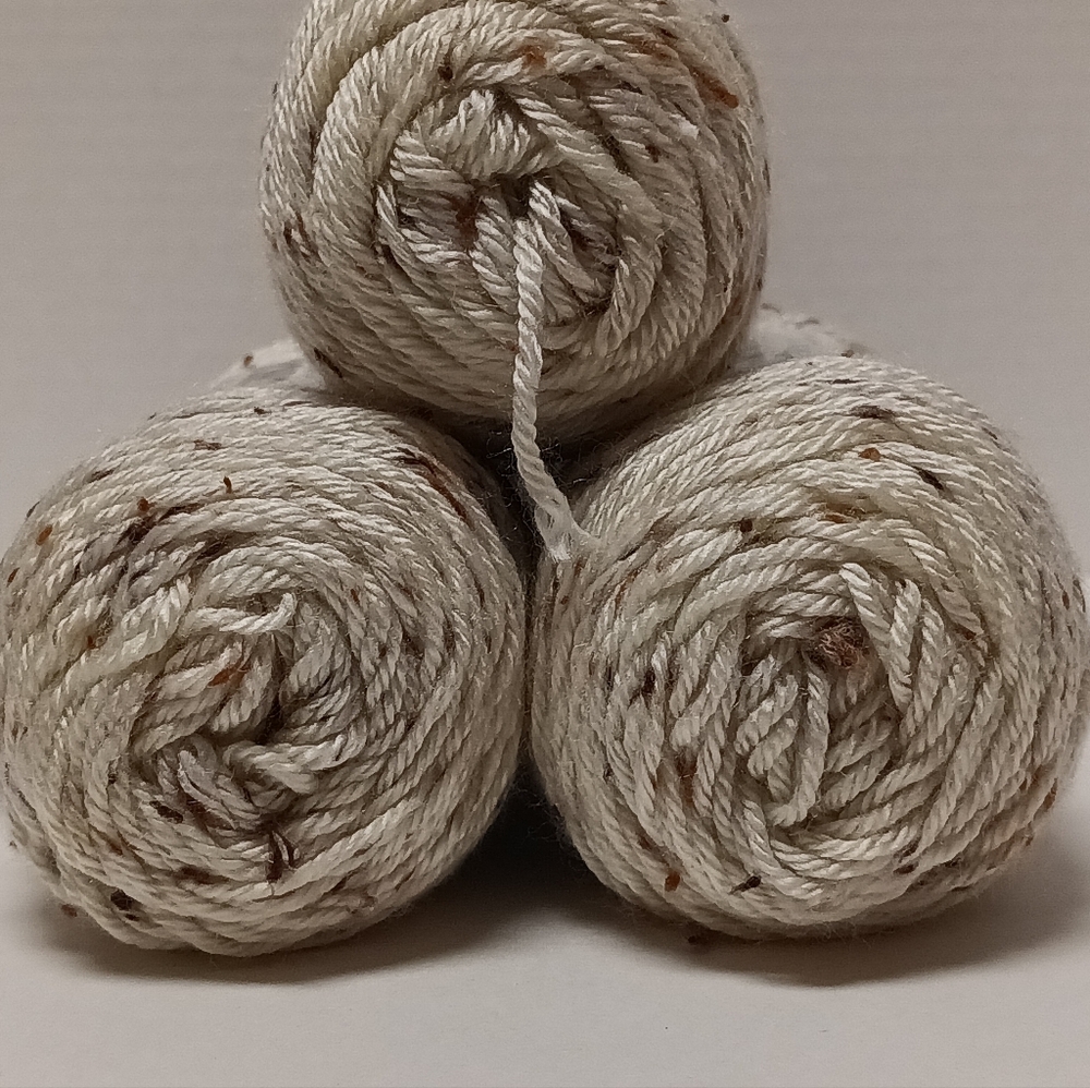 Caron Simply Soft Tweed Yarn in Off White Bundle - Picture 2 of 7